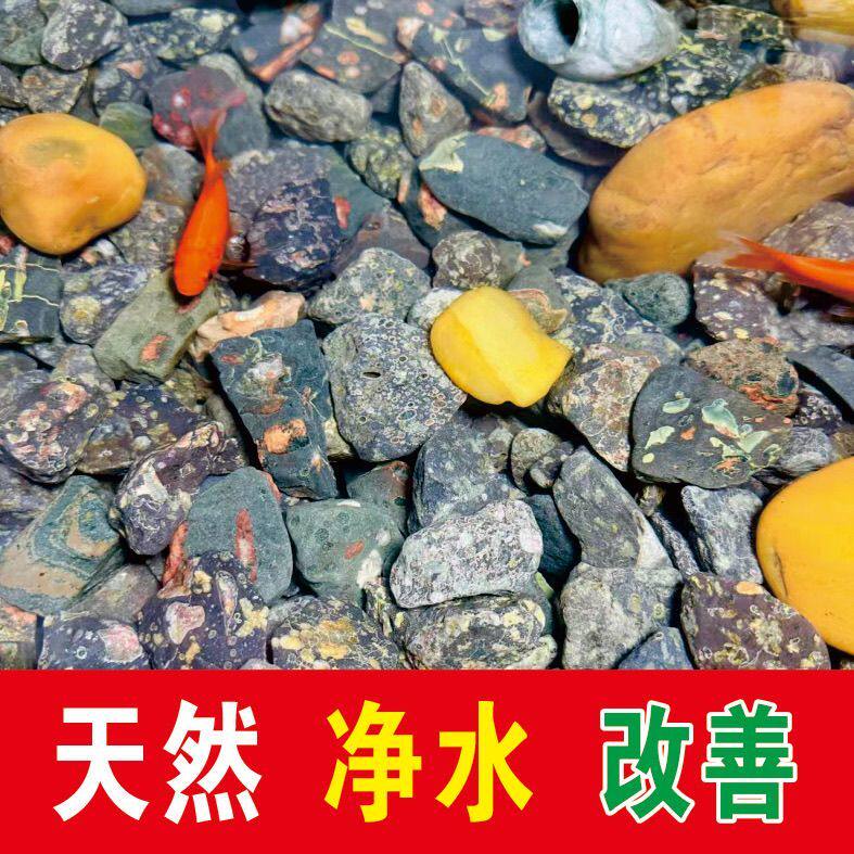 梅花玉(安山玉)鱼缸造景石净水石培菌净化水质天然玉石铺底石