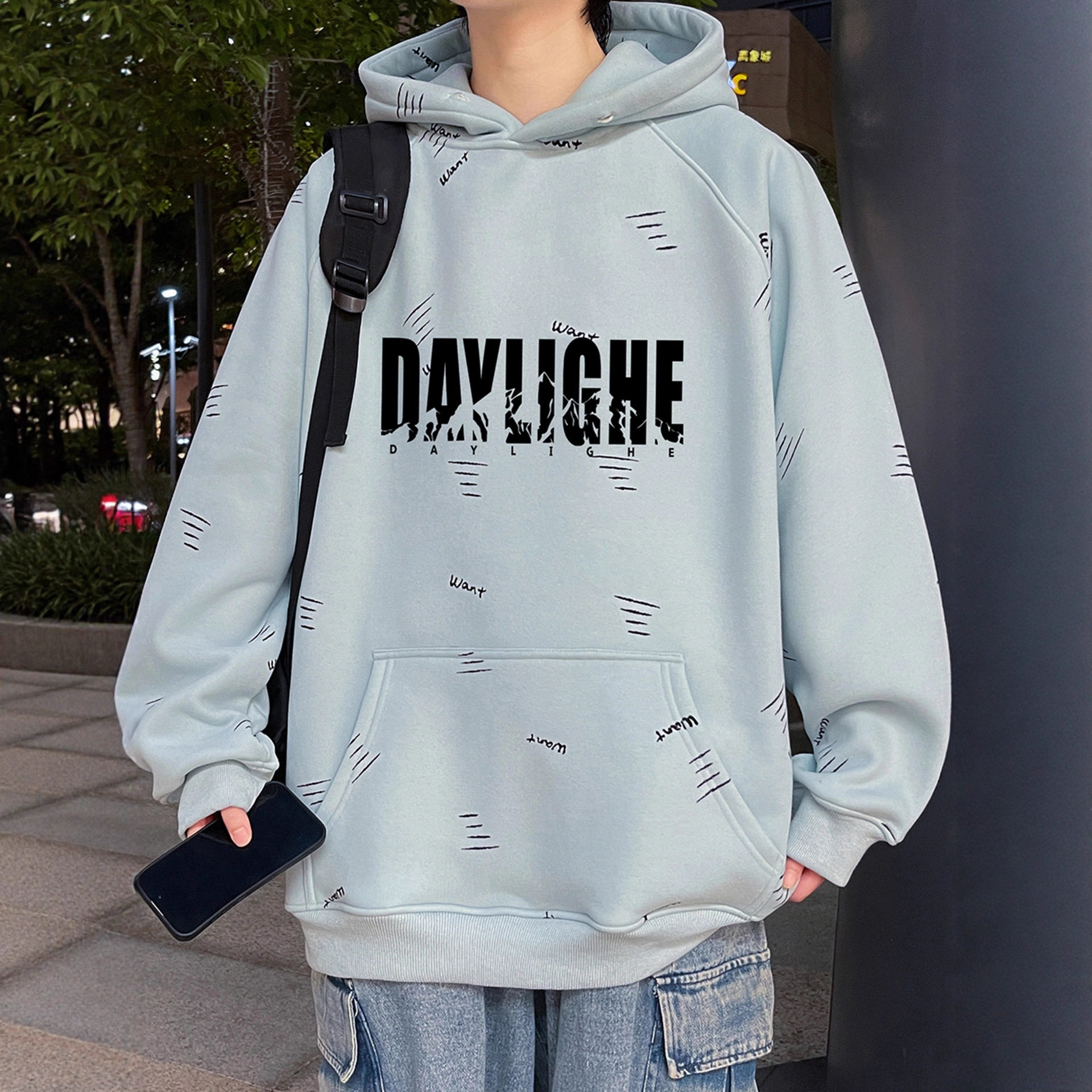 德国季新款卫衣男孩外套初中高中学生连帽衫青少年帅气大童上衣服