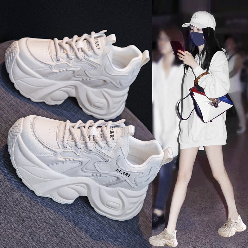 香港撤柜老爹鞋女季新款百搭透气运动休闲鞋松糕厚底小个子内增高