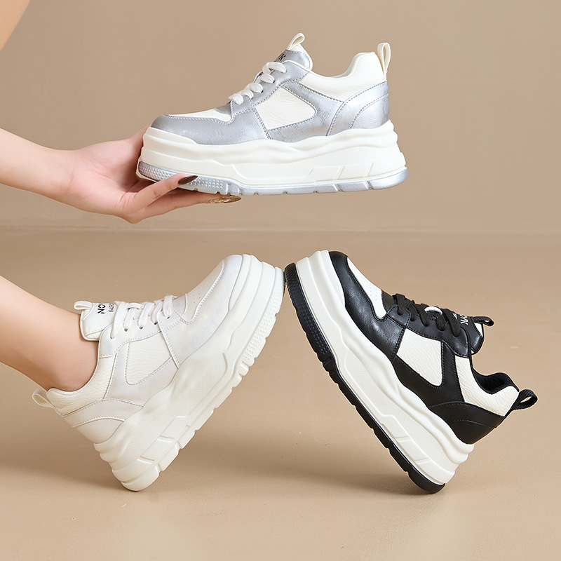 撤柜断码女士厚底休闲鞋女年季新款女鞋时尚内增高小白鞋子女款