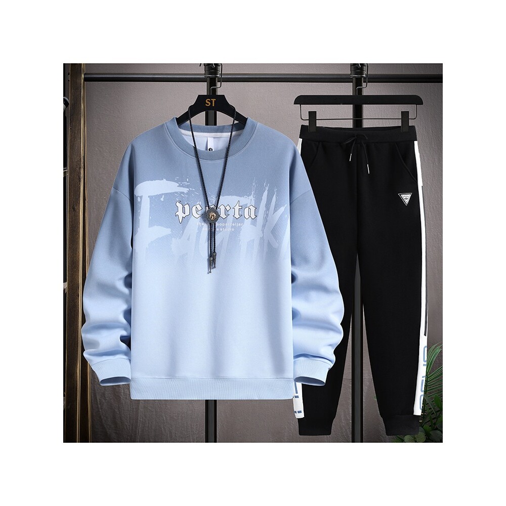 德国季圆领渐变卫衣套装男孩初高中学生打底衫青少年男装外套上衣