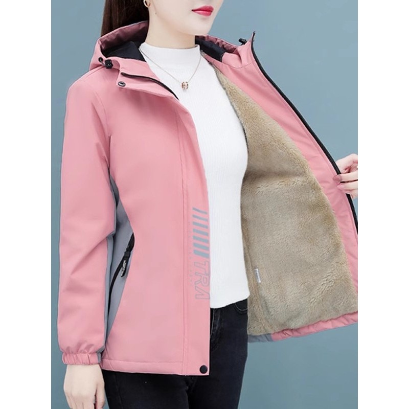 欧洲站冲锋衣外套女新款加绒加厚爆款宽松棉服休闲夹克冬短款上衣,女装/女士精品,常规大码外套,淘宝优惠券,粉丝福利购,淘宝优惠卷