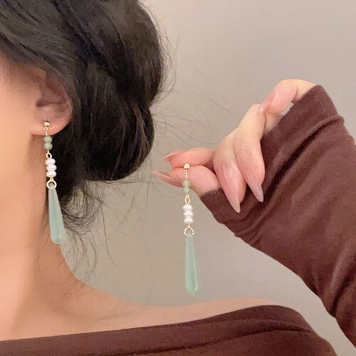 撤柜古风新中式几何耳环女小众设计感耳钉旗袍配饰高级感气质耳饰