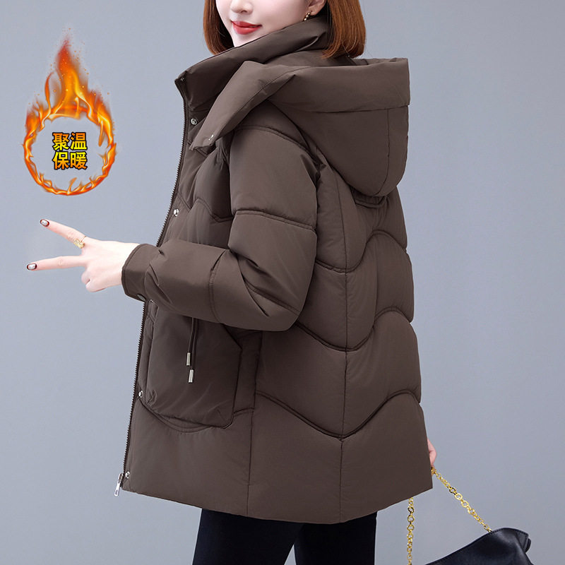 欧洲站中年妈妈冬装棉衣女士中长款外套新款羽绒棉服加厚保暖棉袄