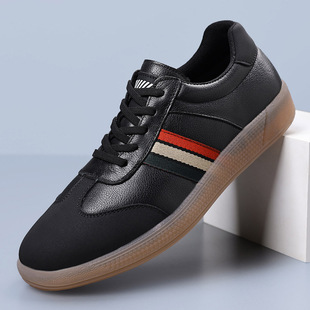 欧洲站男鞋新款真皮德训鞋青少年小白鞋休闲运动板鞋男款阿甘鞋