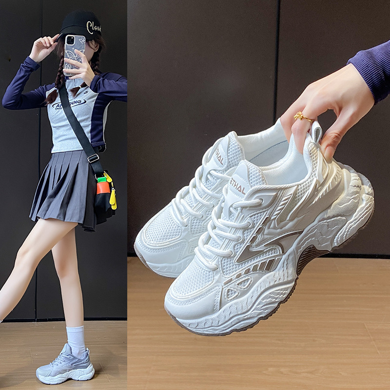 欧洲新品ins韩版新款老爹鞋女季学生运动跑步鞋休闲鞋厚底增高F