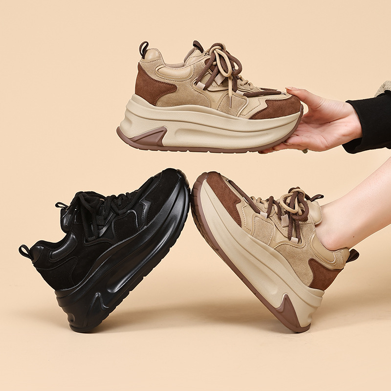 香港撤柜新款个性老爹鞋女款内增高女式休闲鞋子女鞋百搭厚底阿甘