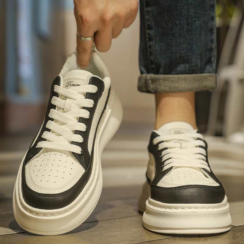 德国男鞋新款季百搭休闲运动板鞋男款潮牌高级感增高厚底小白鞋