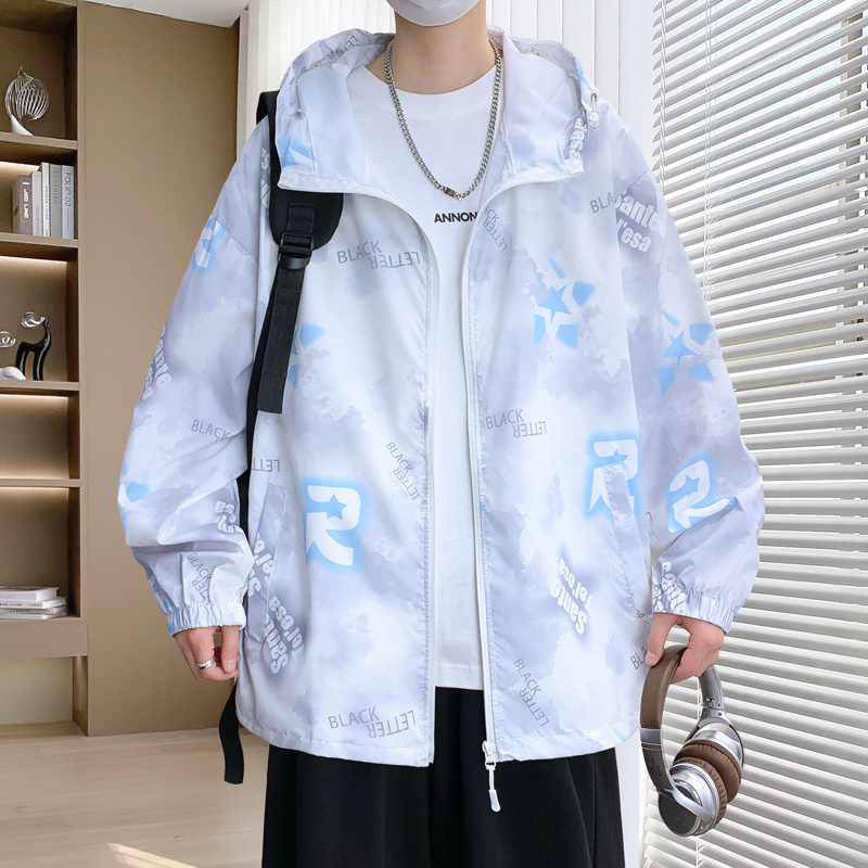 流行优选夏季冰丝防晒衣男款青少年轻薄款透气防晒服初中高中学生