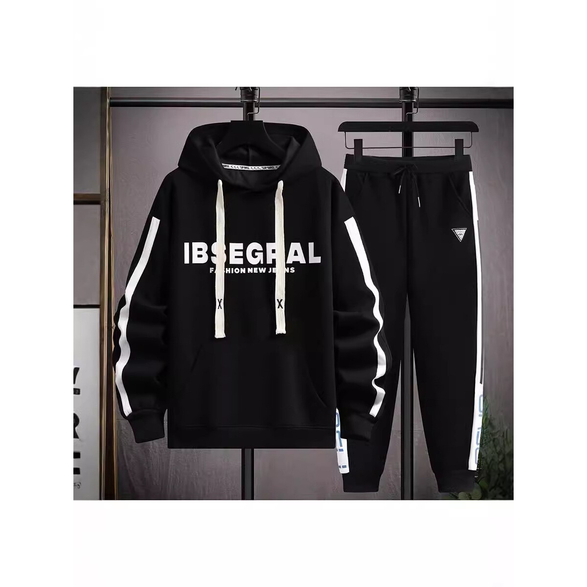 欧洲站青少年款运动套装岁男孩初高中学生帅气卫衣潮流男装