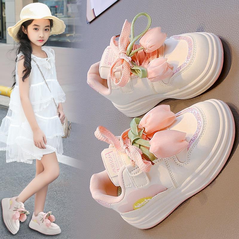 今年新品童鞋女童运动鞋秋季新款小白鞋公主儿童鞋中大童女孩白色