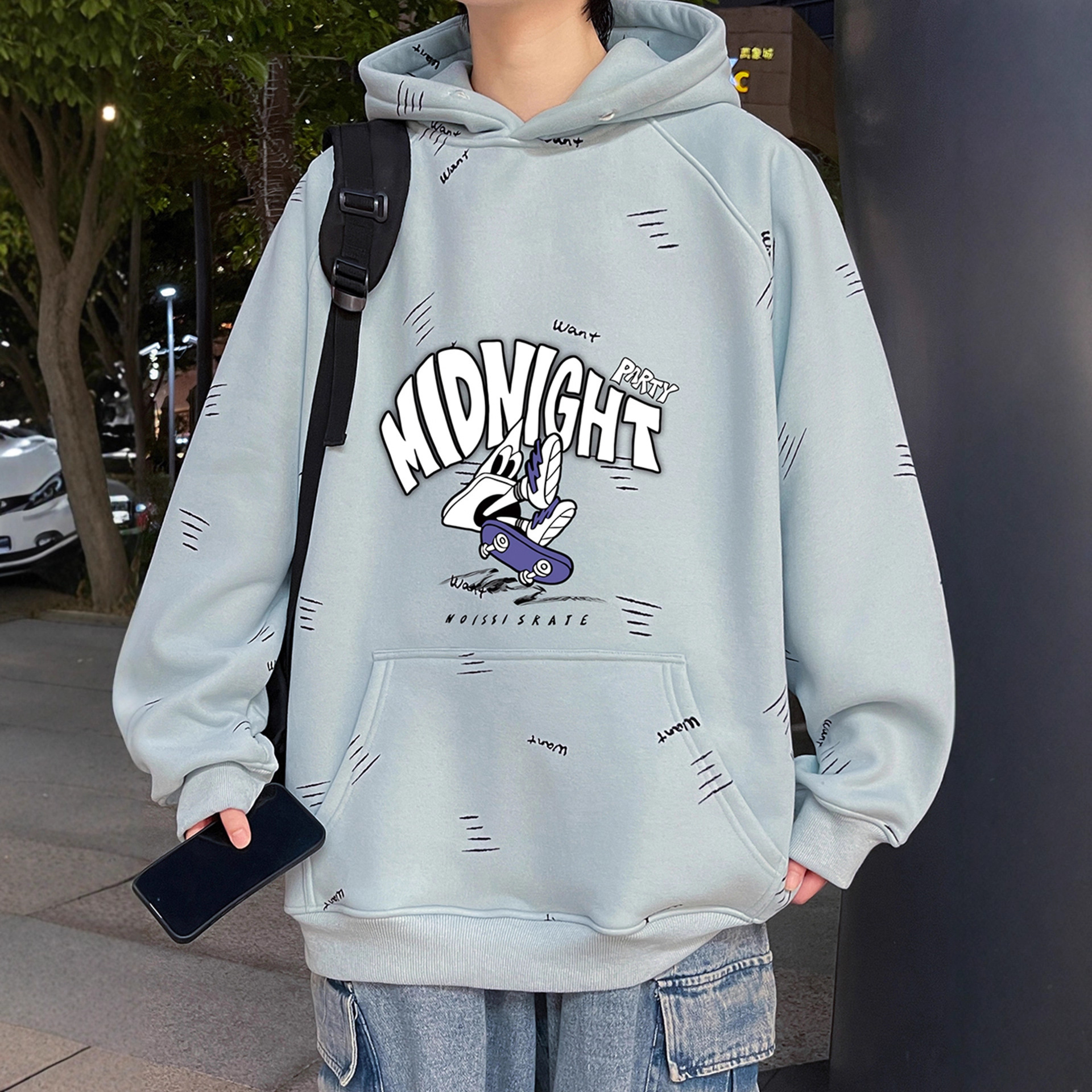 香港撤柜季潮牌卫衣男孩初高中学生帅气连帽衫青少年外套大童男装