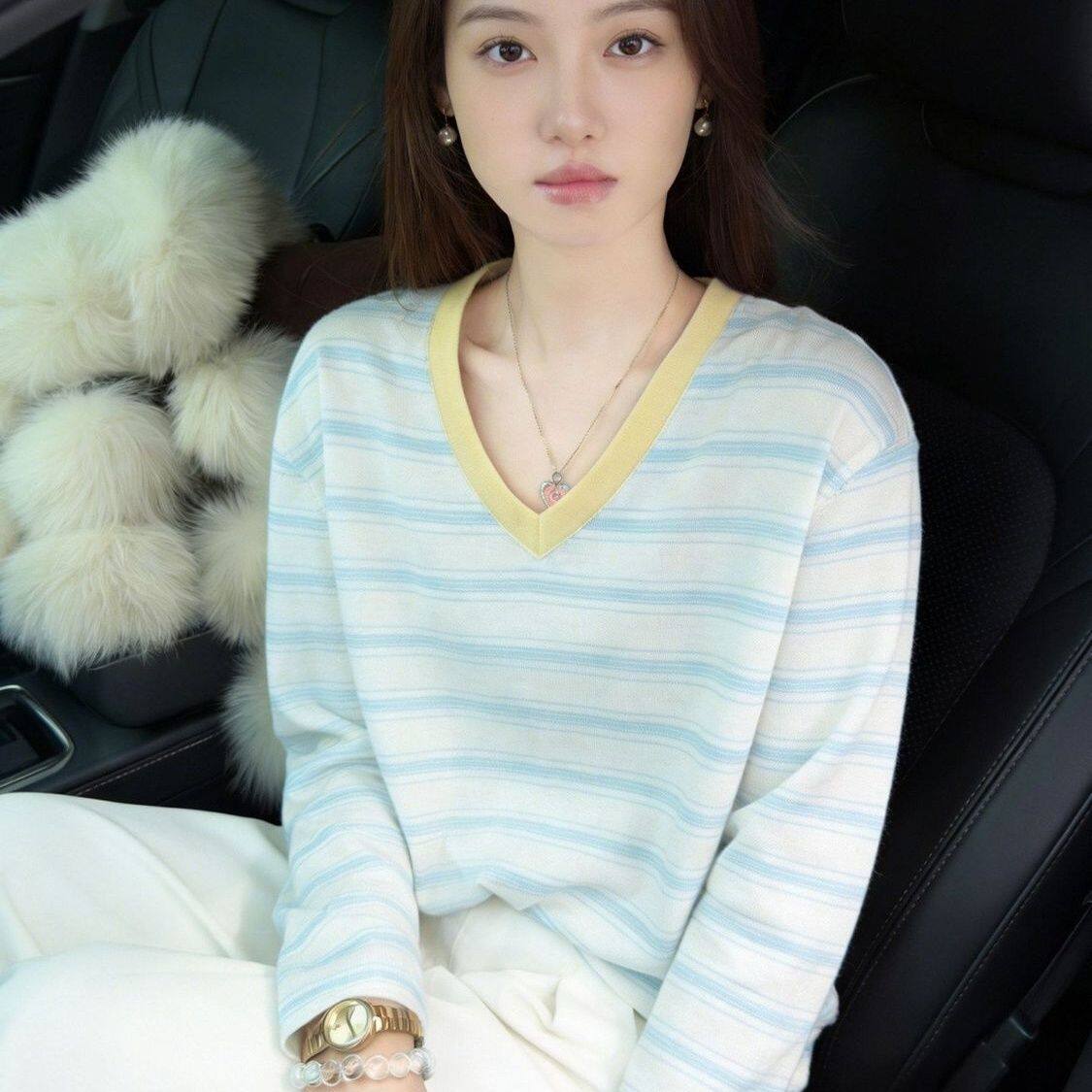 韩系复古时尚百搭长袖T恤女夏季新款薄款防晒罩衫休闲风上衣大码