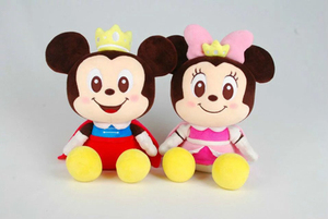 正版迪士尼Disney梦幻情缘米奇老鼠米妮泡沫粒子软体情侣婚庆公仔