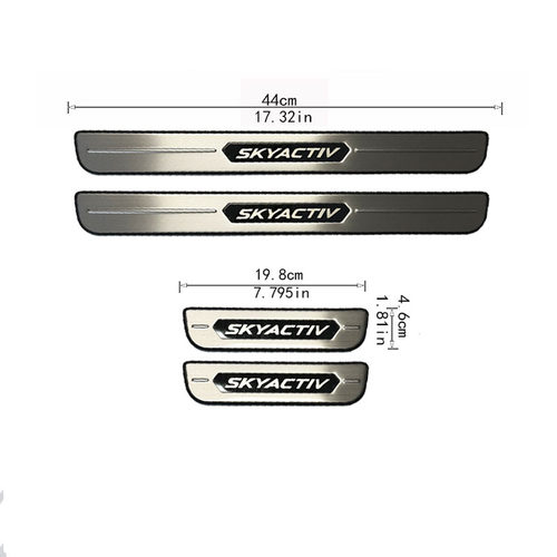 适用马自达SKYACTIV门槛条不锈钢车门迎宾脚踏板保护贴内饰改装件
