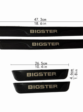 适用于欧宝BIGSTER门槛条迎宾踏板保护条不锈钢保护贴