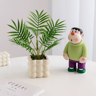 仿真绿植桌面摆件龟背叶小盆栽办公桌面室客厅茶几植物摆设装饰品