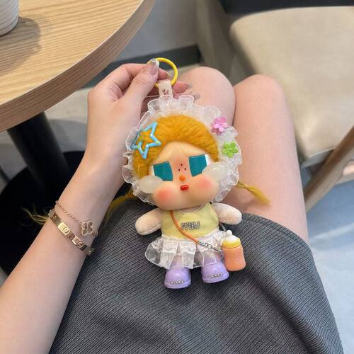 日光沐浴搪胶哭娃10cm娃衣crybaby咕噜咕噜衣服夏季蕾丝裙子着替