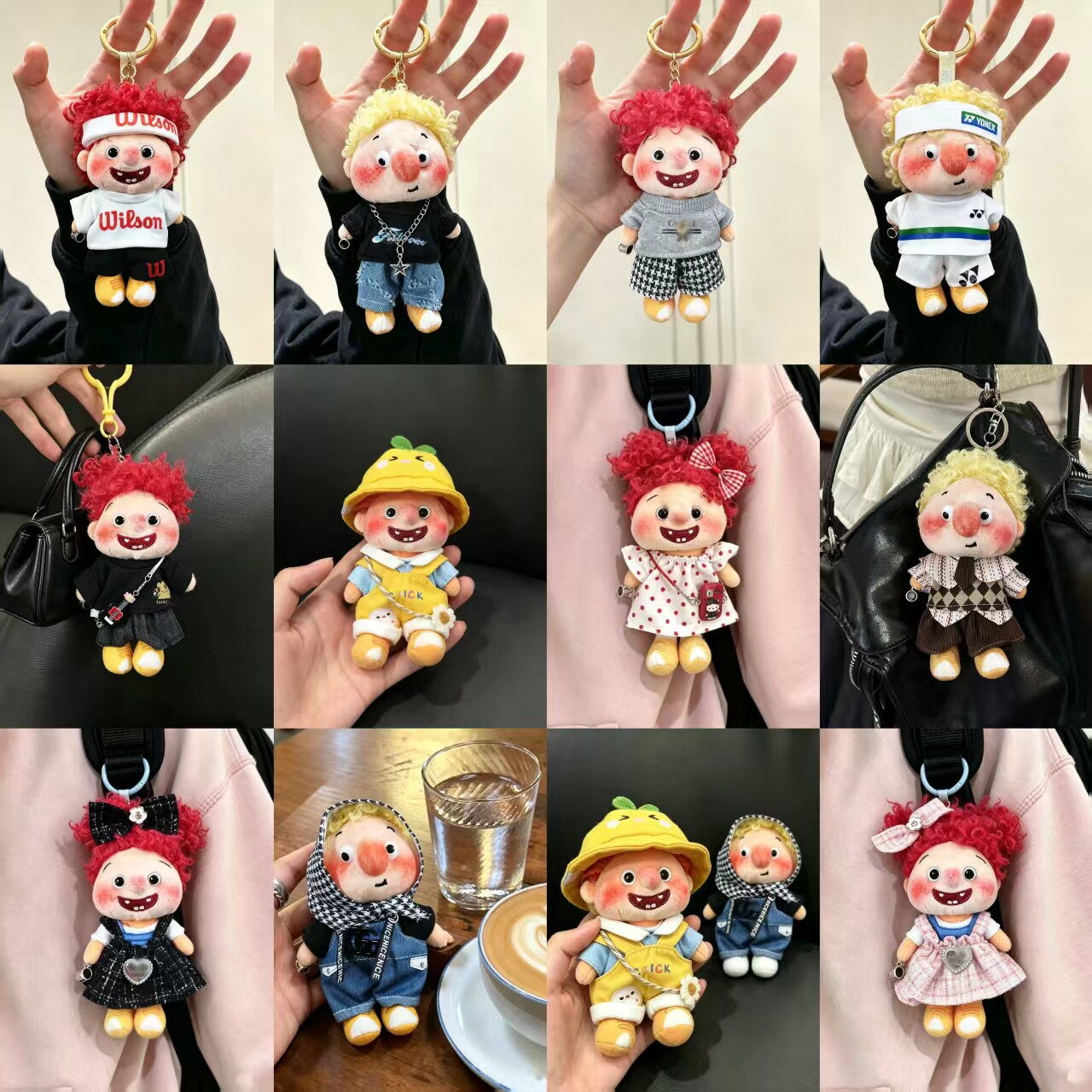 仅娃衣小雀斑卷毛家族波点套装