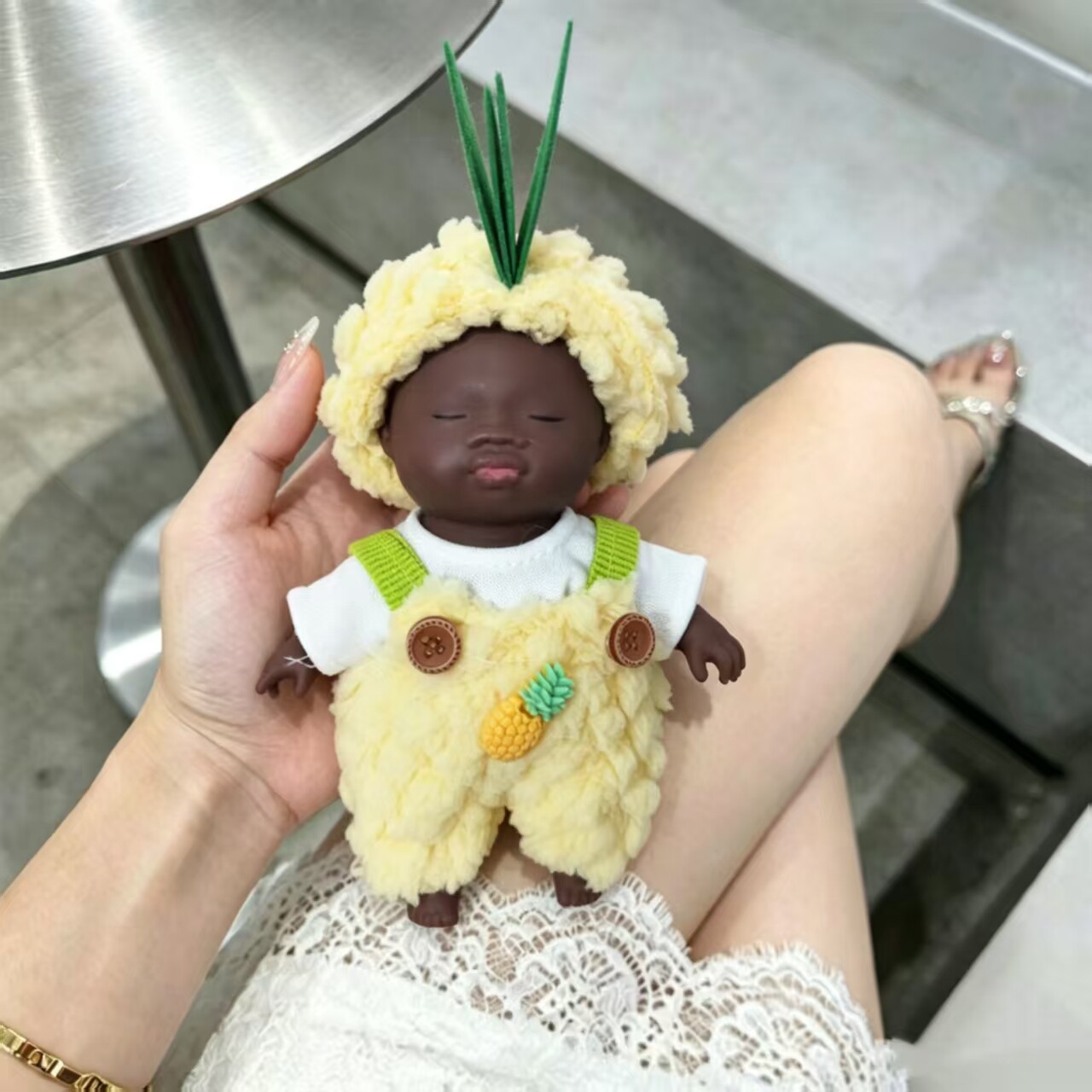 14厘米娜塔莎菠萝毛绒娃衣3件套