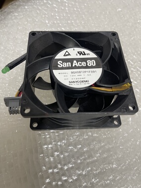 三洋Sanyo 9GV0812P1F091 12V 1.5A 8038 8CM三线PWM变频器风扇