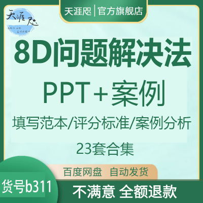 8D报告模板工具生产质量技术分析案例品质管理问题改善PPT培训