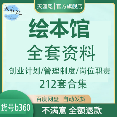 绘本馆创业计划书运营管理方案会员活动开展策划方案岗位职责资料