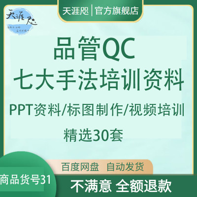 品质管理品管QC七大手法工具培训教材应用PPT图标制作培训资料