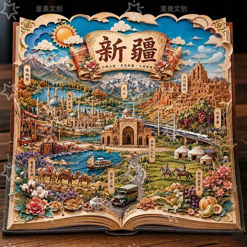新疆金属浮雕立体冰箱贴
