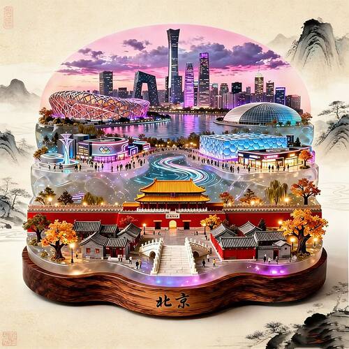 北京金属浮雕立体磁吸冰箱贴文旅文创伴手礼物旅游景点景区装饰品