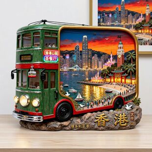 香港金属浮雕立体冰箱贴太平山尖沙咀钟楼旅游景区文创装饰伴手礼
