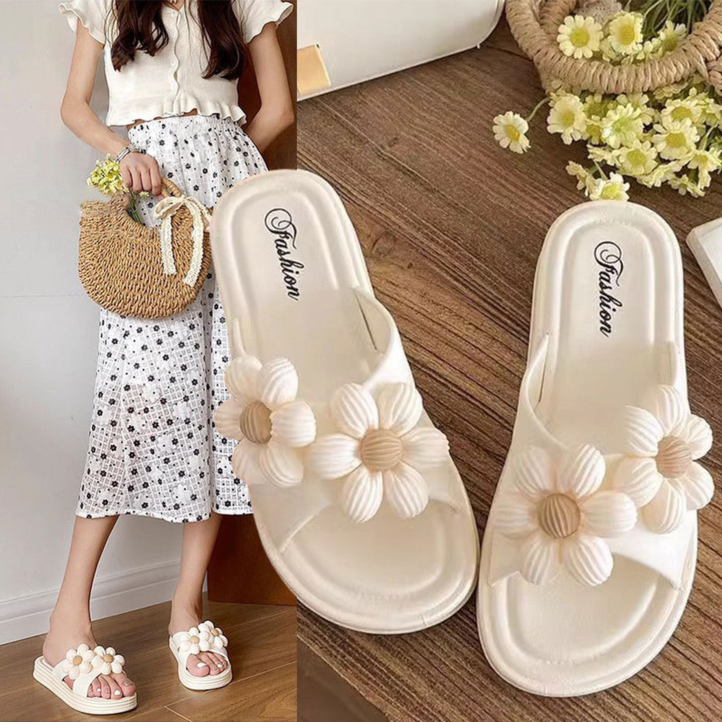 高级感凉鞋夏季办公室防滑仙女风配裙子休闲厚底时尚外穿沙滩凉拖