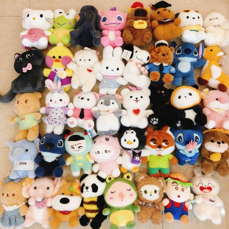 抓机娃娃批发毛绒玩具8寸婚礼