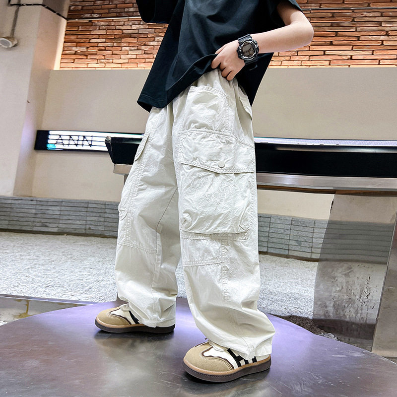 男大童夏季薄款宽松工装裤
