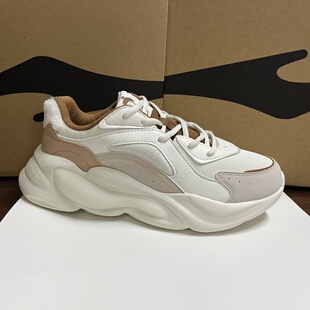 学生超轻成人跑步鞋 er克女鞋 运动鞋 防水皮面磨毛厚底老爹鞋 秋冬款