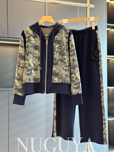 新款 时尚 2025秋装 女妈妈装 卫衣气质百搭中老年两件套 休闲运动套装