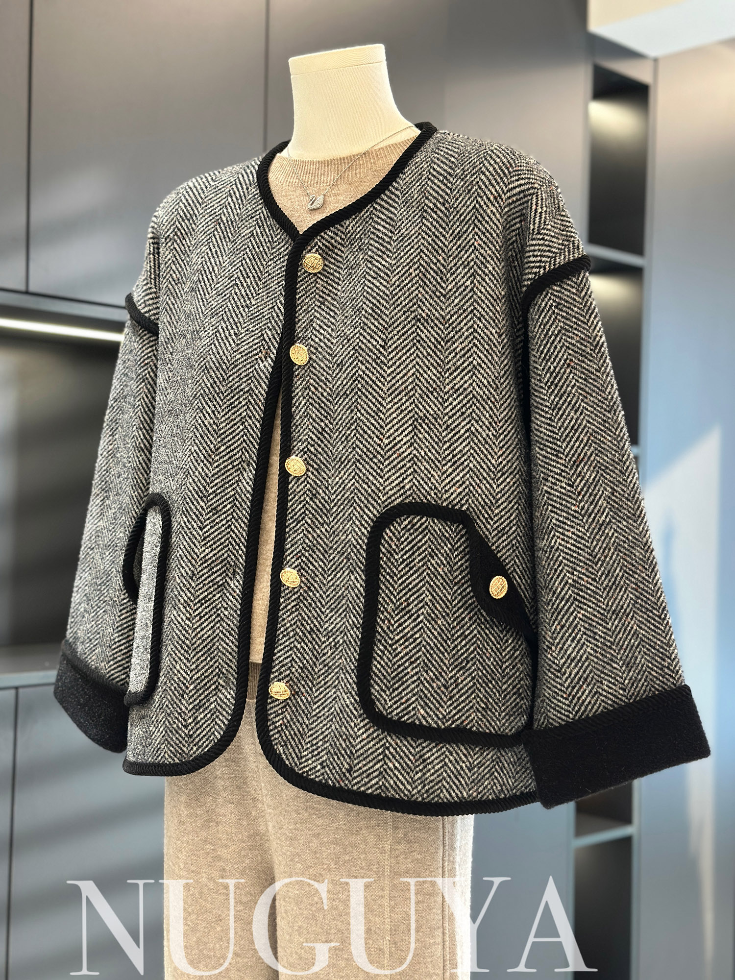 时尚洋气妈妈装针织衫女开衫外套2025秋装新款上衣中年毛衣小夹克