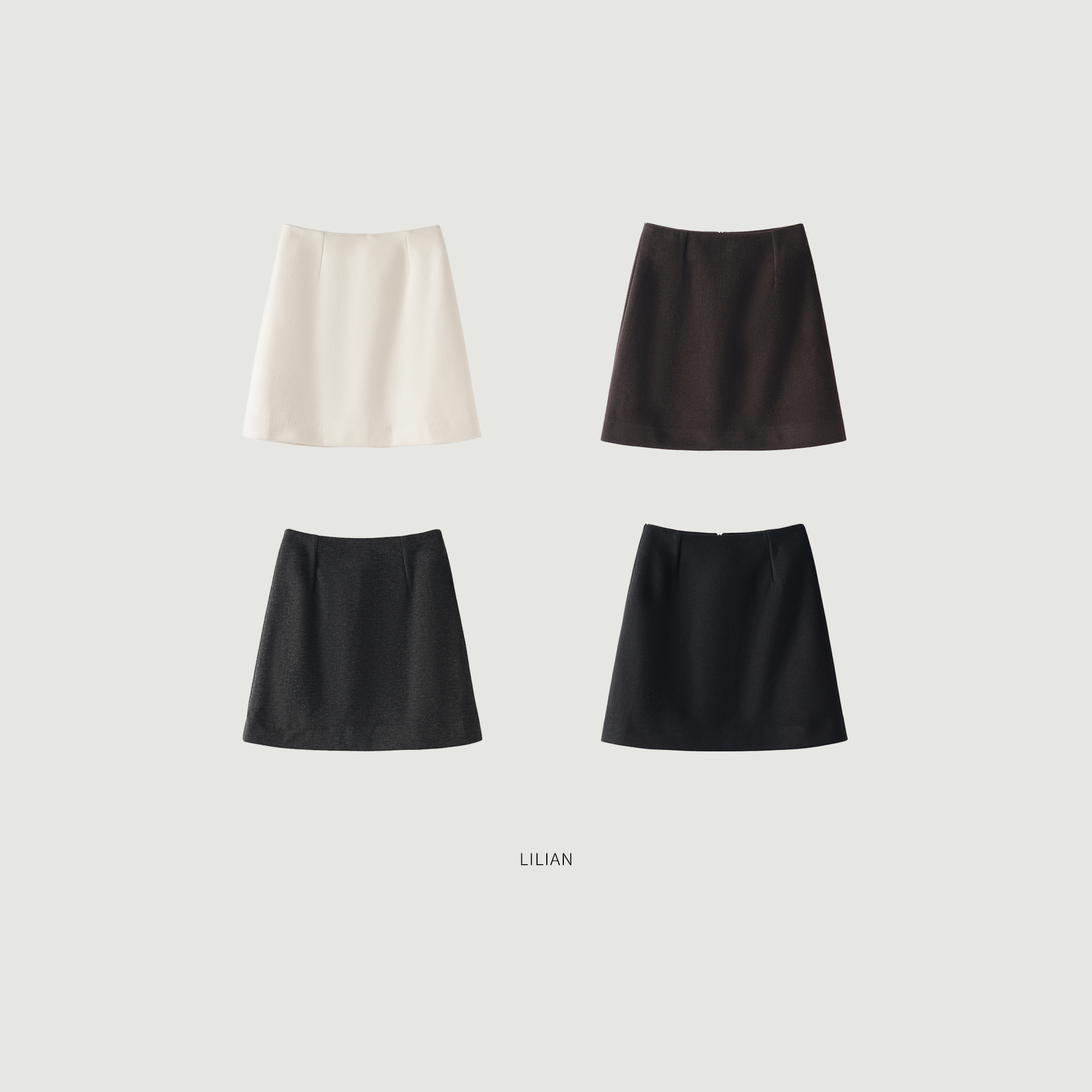 莉莉LIlian 遮胯显瘦桑蚕丝山羊绒时髦A字显瘦高腰半身裙25秋