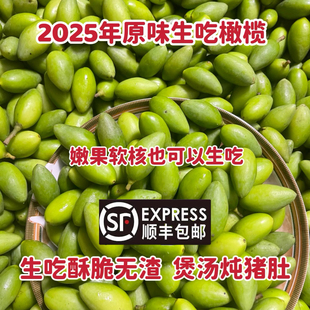 2025新上市潮汕新鲜青橄榄青果回甘泡酒橄榄现摘水果煲汤檀香