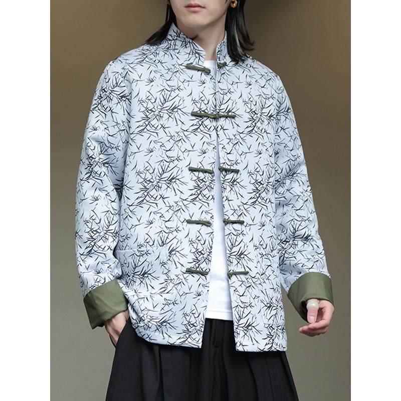 夹克青年2026中式国潮新风立领春季汉服男款外套禅意年唐装服中国