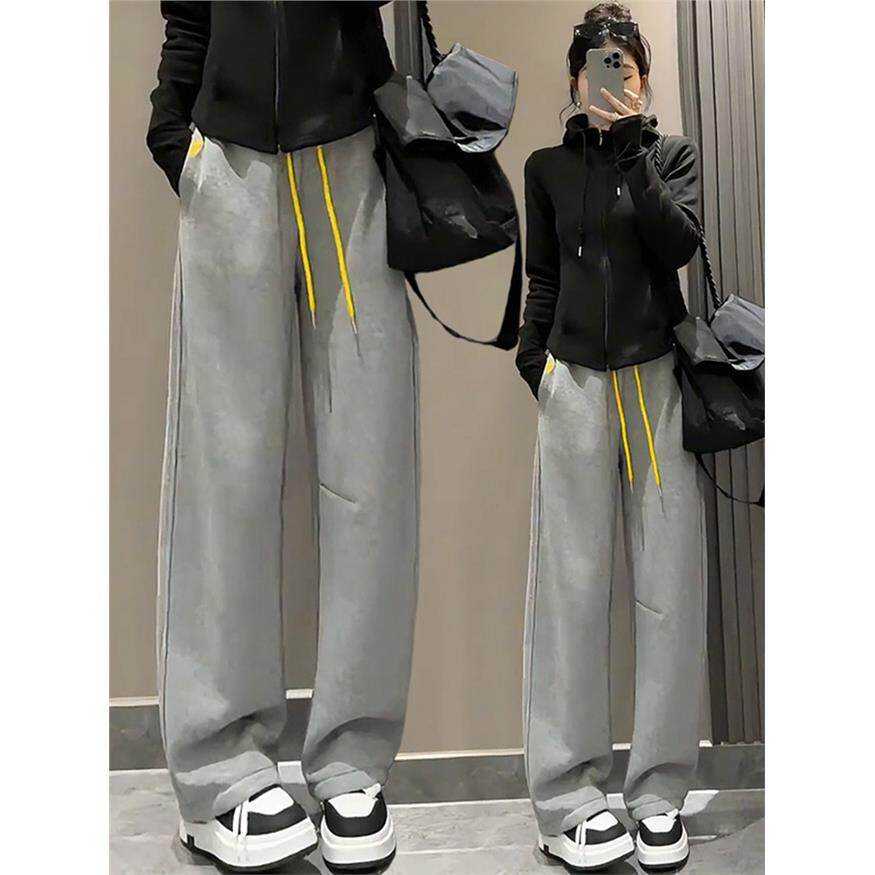 今年流行的弯刀阔腿裤女2026春秋季新款爆款运动裤休闲香蕉卫裤子