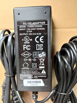 原装12V3A开关电源适配器CGSW-1203000充电器插头4.0*1.7mm
