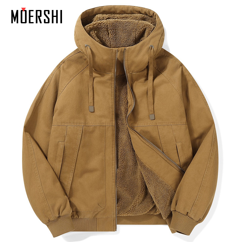 棉服外套男士秋冬季连帽工装夹克