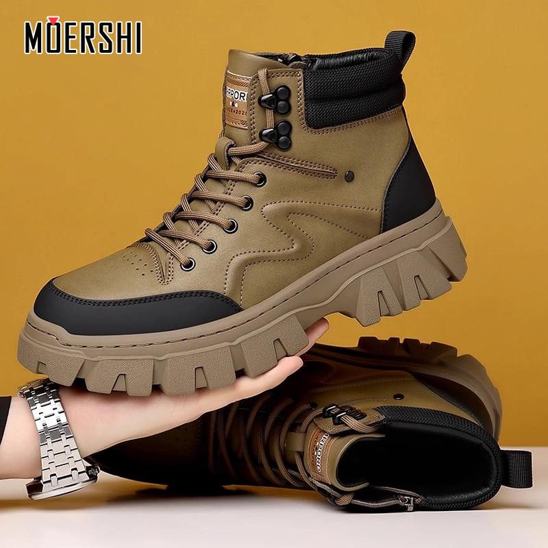 厚底马丁靴男高帮时尚冬季棉鞋