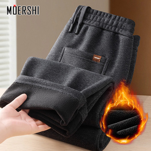 加绒加厚男士 休闲百搭长裤 休闲裤 中年运动裤 宽松直筒裤 新款