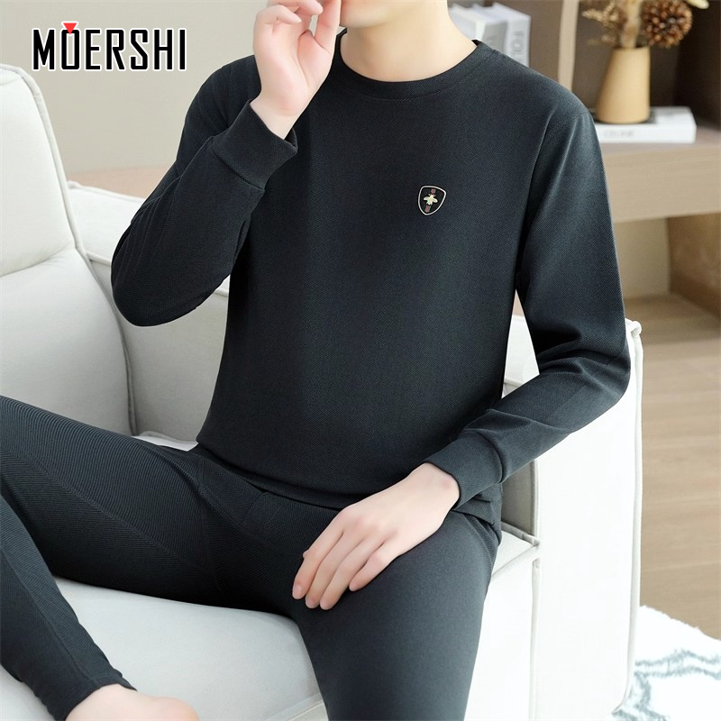 新款德绒保暖内衣套装男冬季舒适