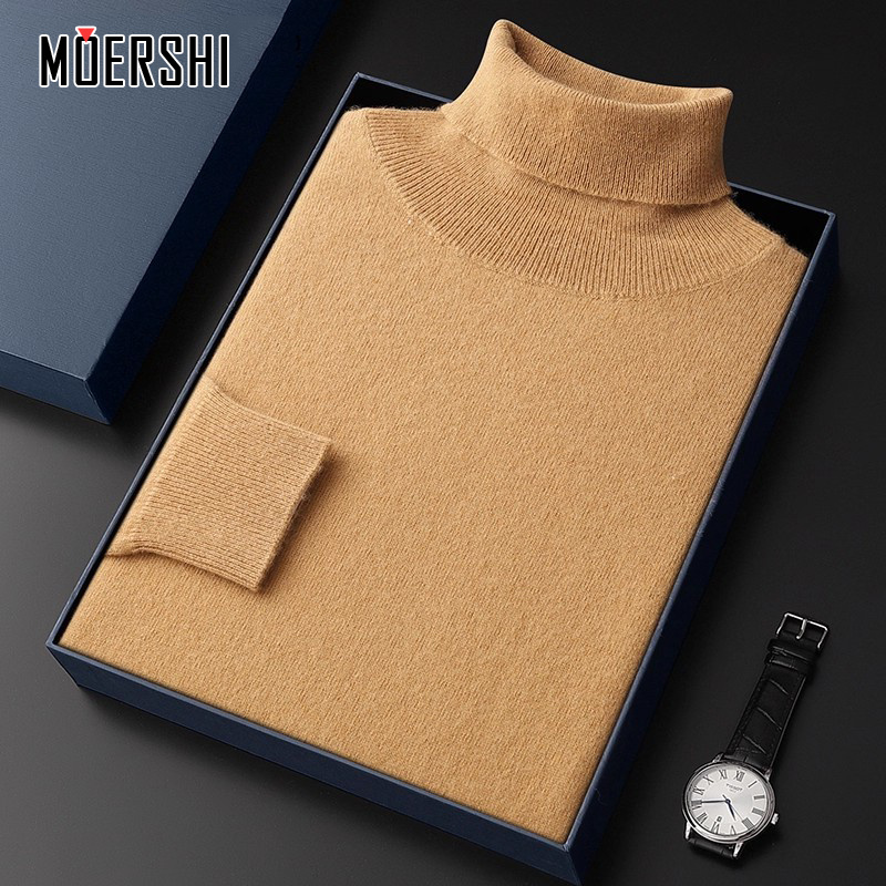 经典高领羊毛衫秋冬男针织羊绒衫