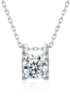 戴之梦莫桑钻纯银十字链项链