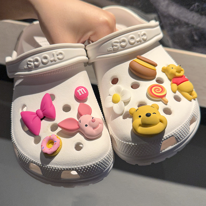 维尼熊鞋扣适配Crocs洞洞鞋鞋花 蜜罐糖果鞋扣儿童鞋子卡洛驰装饰