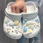 卡通大耳狗洞洞鞋 配饰diy云朵冰淇淋crocs鞋 花适配卡洛驰配饰卡扣